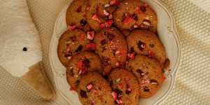 Beitragsbild des Blogbeitrags WIR SIND EINE TIERISCH SÜSSE COOKIE-FAMILIE! Unsere liebsten Chocolate-Chip-Cookies mit Mandeln 