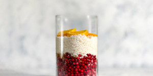 Beitragsbild des Blogbeitrags Preiselbeer-Cheong – Koreanischer Sirup mit wilden Preiselbeeren von der Koralm