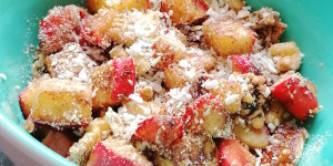 Beitragsbild des Blogbeitrags Basisches Frühstück – Bratapfel in der Pfanne 