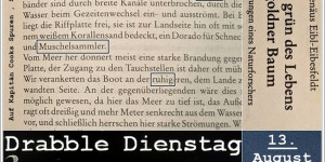 Beitragsbild des Blogbeitrags Puzzledrabble Nr. 9 – Süßwasser, Salzwasser, Wasser
