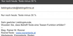 Beitragsbild des Blogbeitrags Wie man eine Newsletter-Betreffzeile textet 