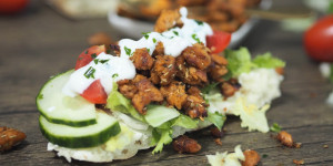 Beitragsbild des Blogbeitrags Wie ich mein Erbsenprotein zubereite I geht ganz easy