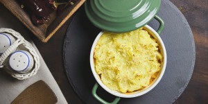 Beitragsbild des Blogbeitrags Linsen Pie, der vegetarische Shepherds Pie, wunderbar einfach gemacht!