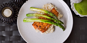 Beitragsbild des Blogbeitrags Risotto Lachs Spargel, einfacher Genuss für besondere Tage oder jeden Tag!