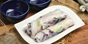 Beitragsbild des Blogbeitrags Summer Rolls vegetarisch, ein Snack der schmeckt, einfach und fertig in 15 Minuten!