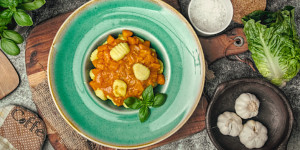 Beitragsbild des Blogbeitrags Kürbis Gnocchi, absolut einfach gezaubert, wunderbar schmackhaft, in 25 Minuten!
