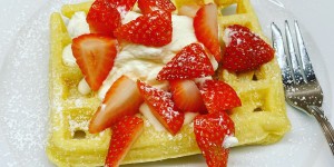 Beitragsbild des Blogbeitrags Topfen Waffeln
