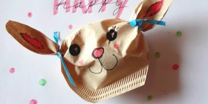 Beitragsbild des Blogbeitrags Oster-DIY: Kaffeefilter-Osterhäschen