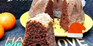 Beitragsbild des Blogbeitrags Weihnachtlicher Schoko-Mandarinen-Gugelhupf (vegan) 