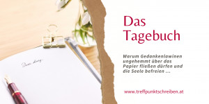 Beitragsbild des Blogbeitrags Das Tagebuch: Warum Gedankenlawinen ungehemmt über das Papier fließen dürfen und die Seele befreien (Daniela Esch) 