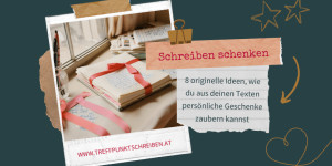 Beitragsbild des Blogbeitrags Schreiben schenken: 8 originelle Ideen, wie du aus deinen Texten persönliche Geschenke zaubern kannst