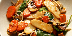 Beitragsbild des Blogbeitrags Shanghai Rice Cakes in Stir-Fry Sauce