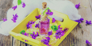 Beitragsbild des Blogbeitrags Magisch schmeckender Veilchensirup