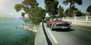 Beitragsbild des Blogbeitrags 'Classic Car Travel' bietet Oldtimerreisen im Mercedes-Benz SL