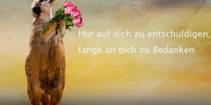 Beitragsbild des Blogbeitrags Hör auf dich zu entschuldigen und fang an dich zu bedanken-49 