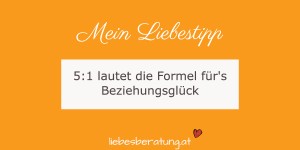 Beitragsbild des Blogbeitrags 5:1 ist die Formel für’s Beziehungsglück
