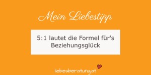 Beitragsbild des Blogbeitrags 5:1 ist die Formel für’s Beziehungsglück 