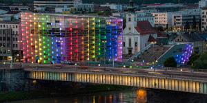 Beitragsbild des Blogbeitrags Regenbogen in Linz