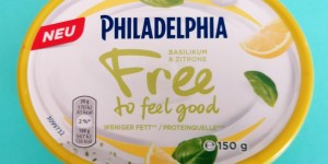 Beitragsbild des Blogbeitrags PHILADELPHIA - BASILIKUM & ZITRONE: DER ZITRONIGE FRISCHKÄSE FÜR FIGURBEWUSSTE