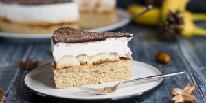 Beitragsbild des Blogbeitrags Bananenschnittentorte … (vegan)