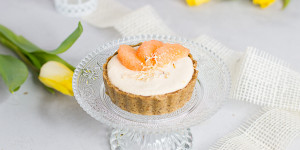Beitragsbild des Blogbeitrags Grapefruit-Cheesecake … (vegan, raw) 