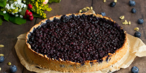 Beitragsbild des Blogbeitrags Heidelbeertarte … (vegan)