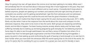 Beitragsbild des Blogbeitrags Ex-Zeugen Jehovas werden durch den Corona-Virus retraumatisiert 