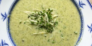 Beitragsbild des Blogbeitrags Brokkoli-Cremesuppe vegan 