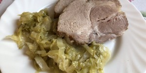 Beitragsbild des Blogbeitrags Schopfbratl mit Spitzkraut 