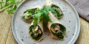 Beitragsbild des Blogbeitrags Mizuna Wraps 