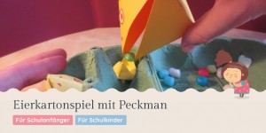 Beitragsbild des Blogbeitrags Eierkartonspiel mit “Peckman” 