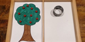 Beitragsbild des Blogbeitrags Aktionstablett: Frau Holles Apfelbäumchen