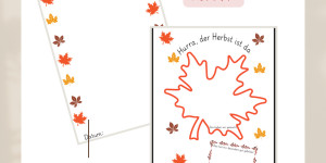 Beitragsbild des Blogbeitrags 2 Portfolioblätter für den Herbst im Kindergarten 