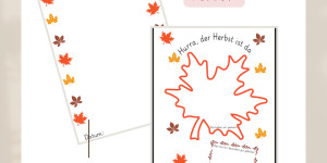 Beitragsbild des Blogbeitrags 2 Portfolioblätter für den Herbst im Kindergarten