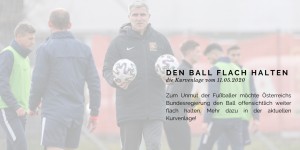 Beitragsbild des Blogbeitrags Den Ball flach halten