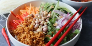 Beitragsbild des Blogbeitrags Vietnamesischer Reisnudelnsalat 