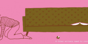 Beitragsbild des Blogbeitrags Autor:innen mit Kindern? „Sorry, other writers need to concentrate“