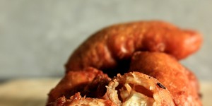 Beitragsbild des Blogbeitrags Hühnchen im Sauerteig-Backteig 