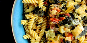 Beitragsbild des Blogbeitrags Ofengemüse Pasta