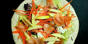 Beitragsbild des Blogbeitrags Lachs Wraps 