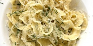 Beitragsbild des Blogbeitrags Pasta – Rezept mit einer Zitronen-Feta-Creme 