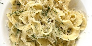 Beitragsbild des Blogbeitrags Pasta – Rezept mit einer Zitronen-Feta-Creme