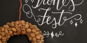 Beitragsbild des Blogbeitrags DIY Nusskranz für winterliche Dekoration