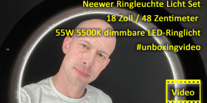 Beitragsbild des Blogbeitrags Neewer Ringleuchte Licht Set LED-Ringlicht Lampenstativ Bluetooth-Empfänger Selfie-Porträt der Videoaufnahme #unboxing #unboxingvideo