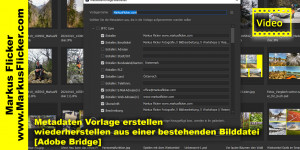 Beitragsbild des Blogbeitrags Metadaten Vorlage erstellen / wiederherstellen aus einer bestehenden Bilddatei [Adobe Bridge] 