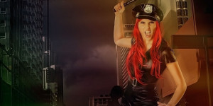 Beitragsbild des Blogbeitrags Female Police Officer Photoshop Compositing DigiArt Fantasy Halloween 