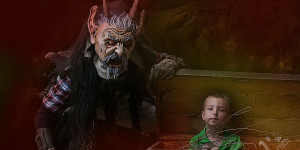 Beitragsbild des Blogbeitrags Vides Teufels Pass Perchten Krampus Fotoshooting Adobe Photoshop Digiart Bildbearbeitung