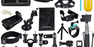 Beitragsbild des Blogbeitrags Zubehör für Gopro Action Kamerahalterungen für Gopro hero 6 Hero 4 Hero 5 Session Hero für die meisten Sportkameras mit Fall (Schwarz)