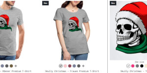 Beitragsbild des Blogbeitrags Skully Christmas Shirt Design 