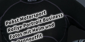 Beitragsbild des Blogbeitrags Pabst Motorsport Rallye Portrait Business Fotos mit Helm und in Rennoutfit 